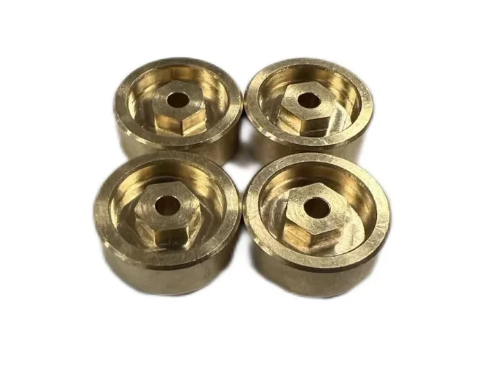 HobbyPlus Optional Machine Brass Wheel Hex (4pcs) For CR18P EVO