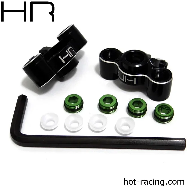 Hot Racing Aluminum Knuckles 1/16 Pair (Green Screw)