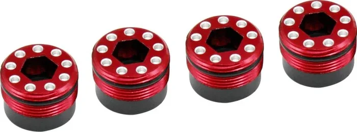 Hot Racing Aluminum O-Ring Delrin Cap Hub (Red) for Arrma 1/5