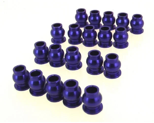 Hot Racing Blue Aluminum Hollow Ball Set (20) for Axial AX10 SCX10 Yeti Scorpion