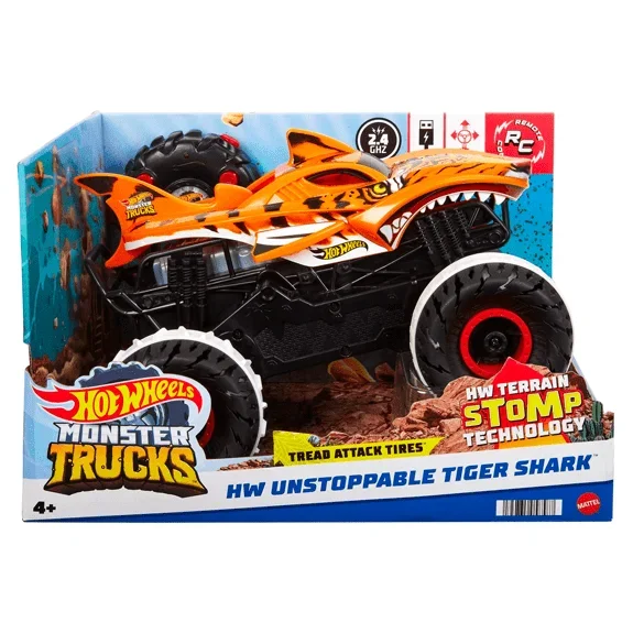 Hot Wheels Monster Truck Tiger Shark Remote Control