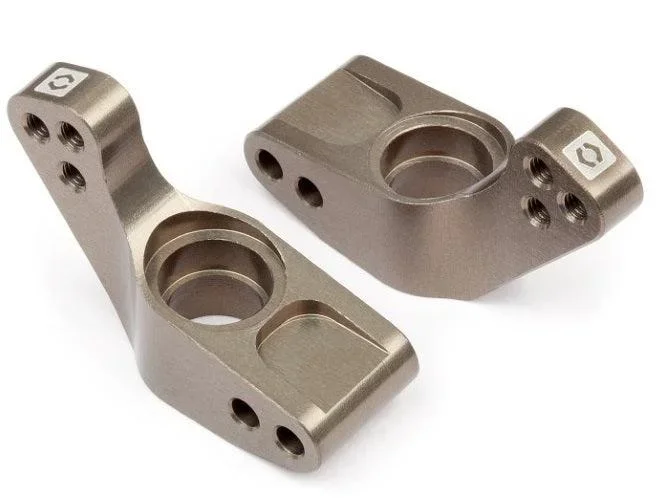 Hpi 108021 Aluminum Rear Hub Carrier Set (Hard Anodized /0 Degree) Bullet WR8