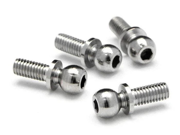HPI 86196 Ball 4.7×6.5mm 4-40 2mm Hex Socket Silver (4) Sprint 2