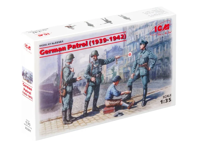 ICM Models 35561 1/35 German Patrol (1939-1942) Figures Model Kit