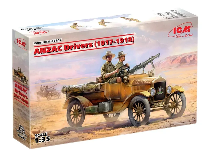 ICM Models 35707 1/35 ANZAK Driver Figures (1917-1918) Model Kit