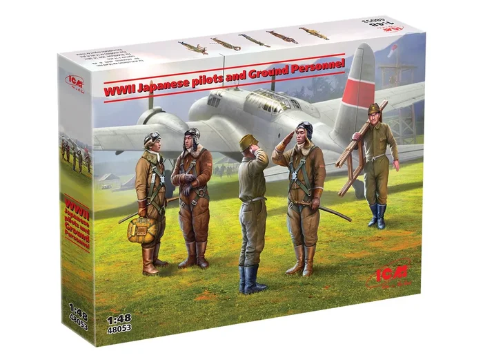 ICM Models 48053 1/48 WWII Japanese pilots and Ground Personnel Figures Model Kit