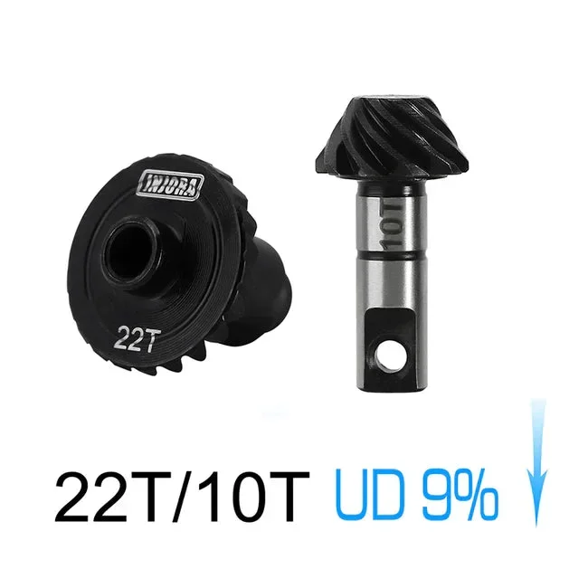INJORA 22T/10T UNDERDRIVE GEARS Alloy Steel Helical Gears for 1/18 TRX4M