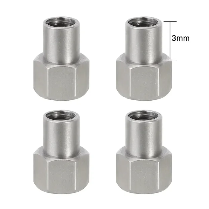 INJORA 4PCS 3mm M2.5 Long Nuts For 1/18 TRX4M