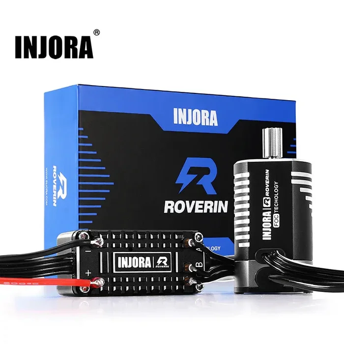 INJORA Roverin FOC Sensored Brushless ESC & Motor Combo for 1/18 TRX4M Ascent18 (4800Kv)