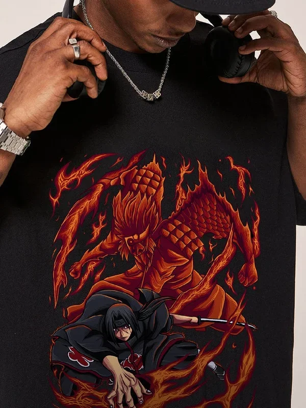 Itachi Uchiha火焰T卹|高級動漫服裝