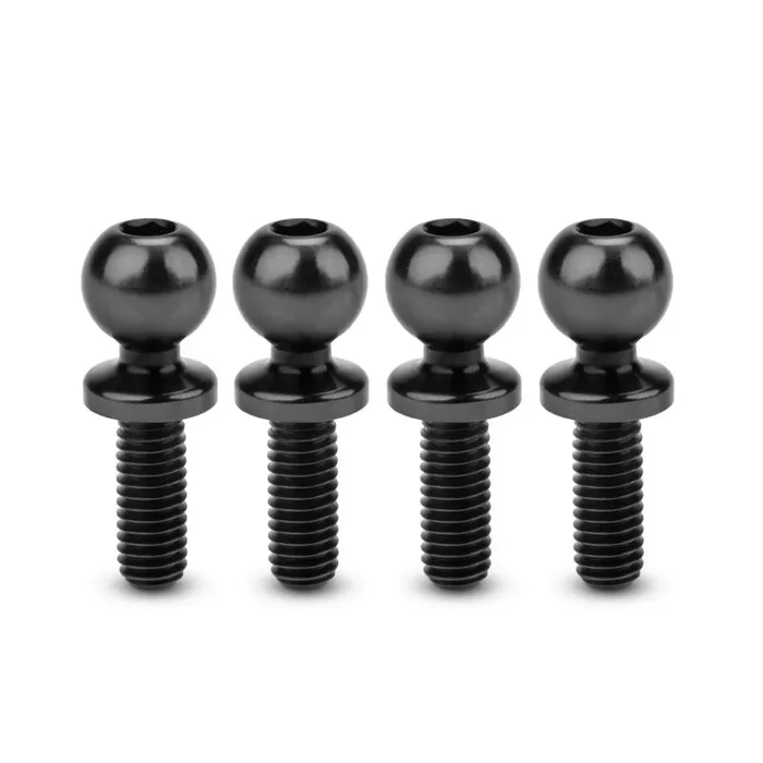 Jconcepts 5.5 x 8mm Titanium Ball-Stud Black 4pc B7 B6 T6 SC6 DR10 SR10 51332