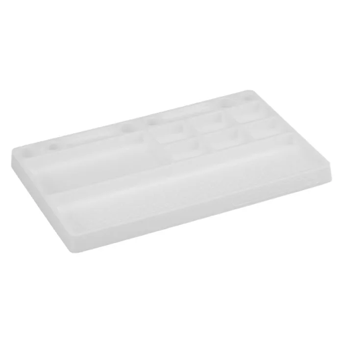 Jconcepts Rubber Parts Tray White for 1/10 and 1/8 Vehicles 25503