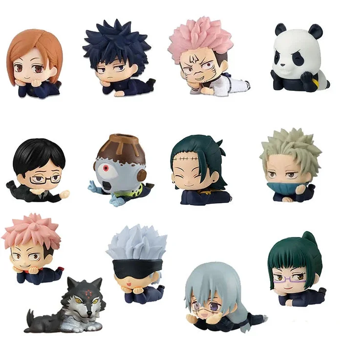 Jujutsu Kaisen Chibi PVC 12-частный набор фигурных фигур-4 см. Коллектный набор с очаровательными позами