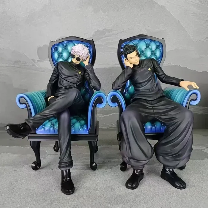 Jujutsu Kaisen Satoru Gojo & Suguru Geto sitzende Haltung PVC -Figur Set – 24 cm Sammlerstatue