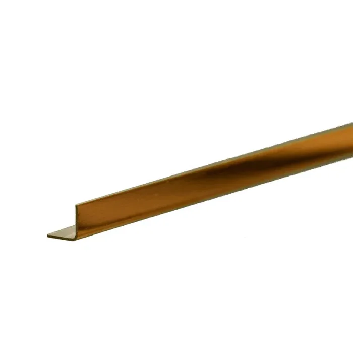 K & S Metals Brass Angle: 0.014″ Wall – 3/16″ Leg Length – 12″ Long 9881