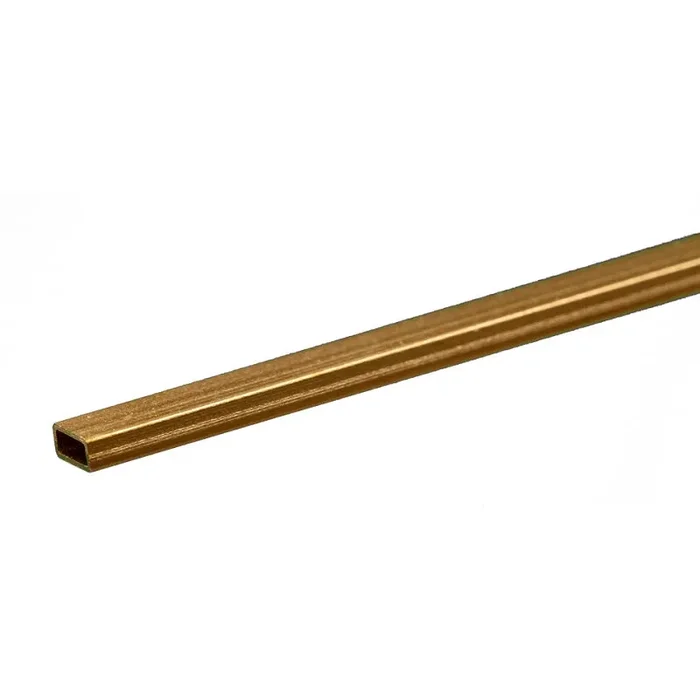 K & S Metals Rectangular Brass Tube: 3/32″ X 3/16″ x 0.014″ Wall x 12″ 8262