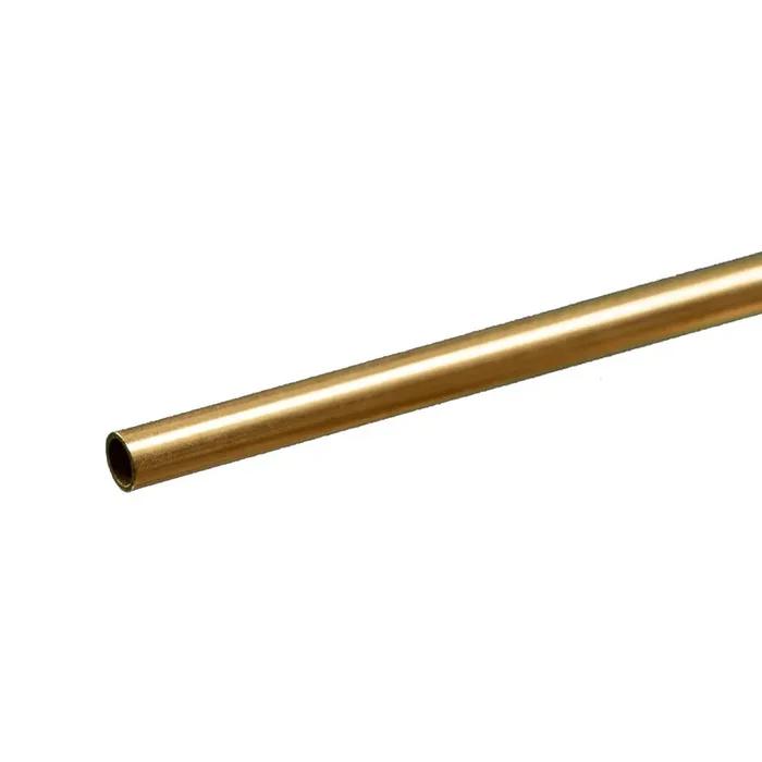 K & S Metals Round Brass Tube: 5/32″ OD x 0.014″ Wall x 12″ Long 8128