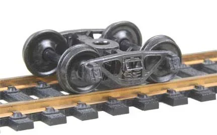 Kadee HO Scale 552 A.S.F Ride Control 50-Ton Trucks with 33″ Smooth Back Wheels – Self Centering