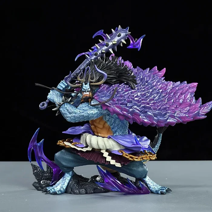 Kaido Dragon Form Action Figurine – 스파이크 아머와 무기가있는 27cm, 한정판 – 원피스 팬에게 적합