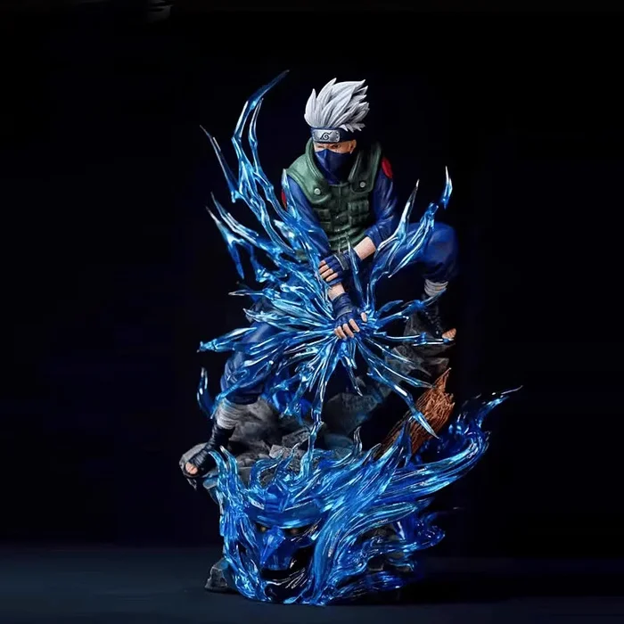 Kakashi Hatake Action Figure – Edition’s Collector 24 سم | تشكل ديناميكيًا مع آثار شقرا البرق