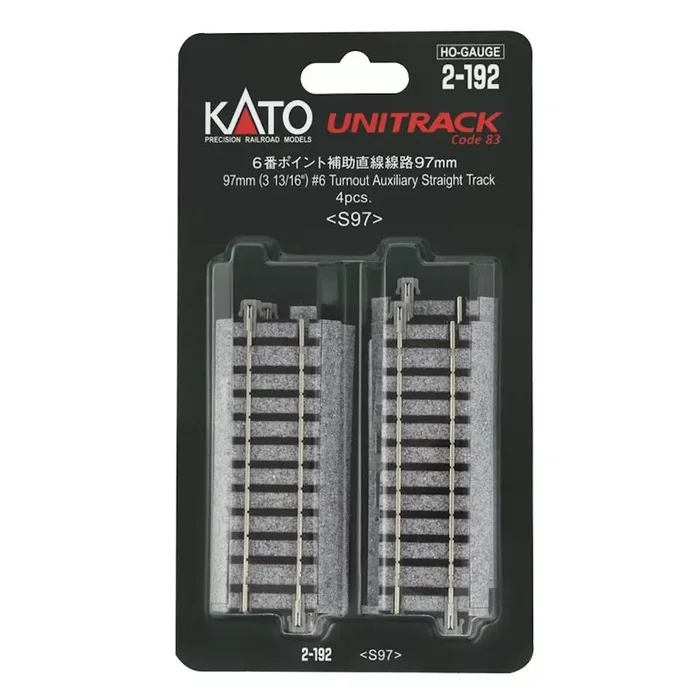 Kato 2-192 Length Adjustment 97mm Straight Track #6 for HO Scale (4)