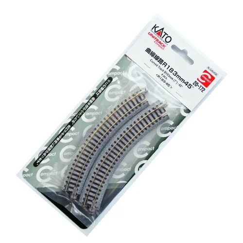 Kato 20-172 N Scale Compact 183mm (7″) Radius 45º Curve Track [4 pcs] UniTrack