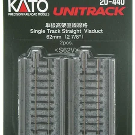 Kato 20-440 N Scale UniTrack 62mm 2-7/16″ Straight Viaduct (2 Pack)