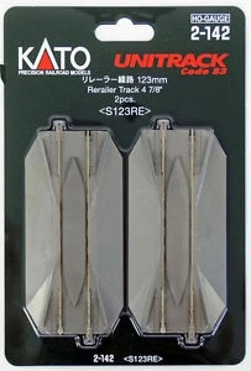 Kato 2142 HO Scale Unitrack 123mm 4-7/8″ Road Crossing and Rerailer Track (2)