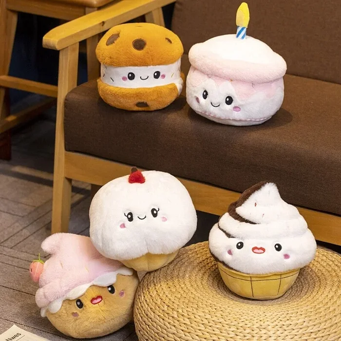 Kawaii Cake Plushie Strawberry Fruit Muffin Bakery Plushies