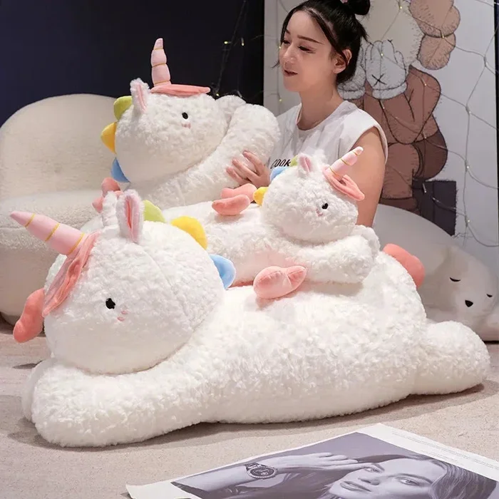Kawaii Giant Chibi White Unicorn Plushie