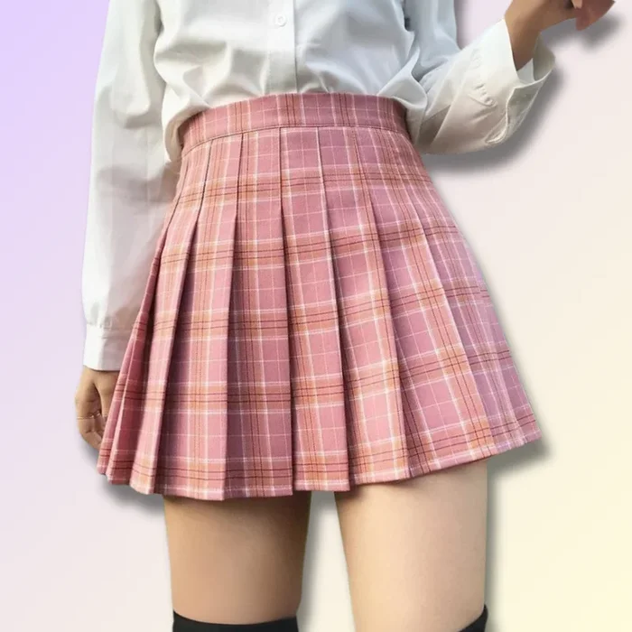 Kawaii Jupe Plissée à Carreaux