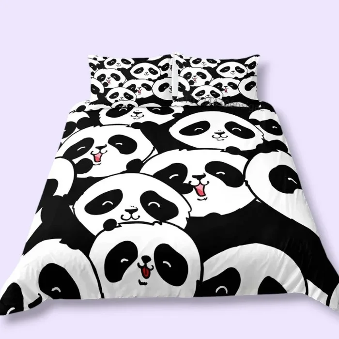 Kawaii Panda Bedding Set