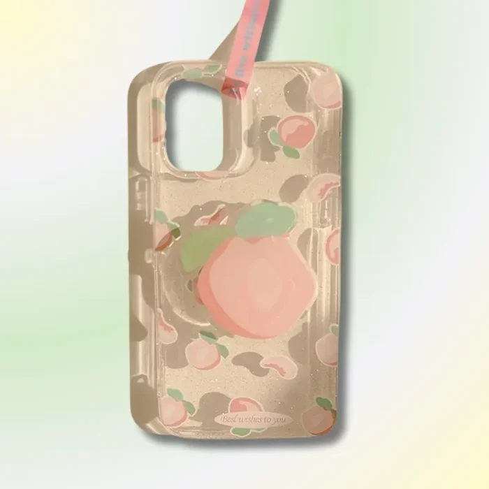 Kawaii Pink Peach iPhone Case