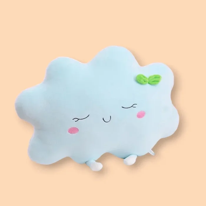 Kawaii Sun & Cloud Plush Cushion