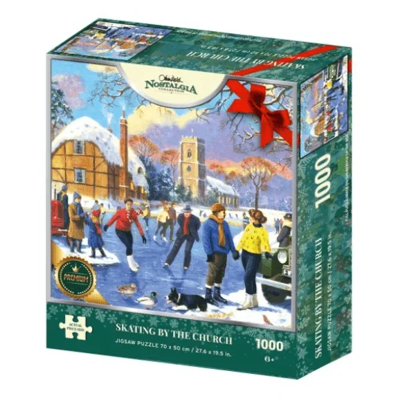Kidicraft – Christmas Nostalgia Collection – Skating By The Church – 1000 Piece Jigsaw Puzzle