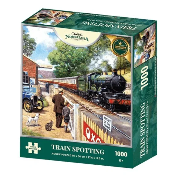 Kidicraft – Nostalgia Collection – Train Spotting – 1000 Piece Jigsaw Puzzle