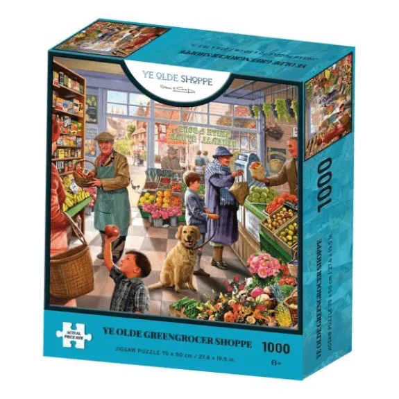 Kidicraft – Ye Olde Shoppe Collection – Greengrocer – 1000 Piece Jigsaw Puzzle