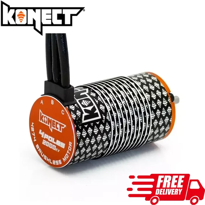 Konect 2000kv Brushless RC Motor 1/8 4 Pole Sensorless