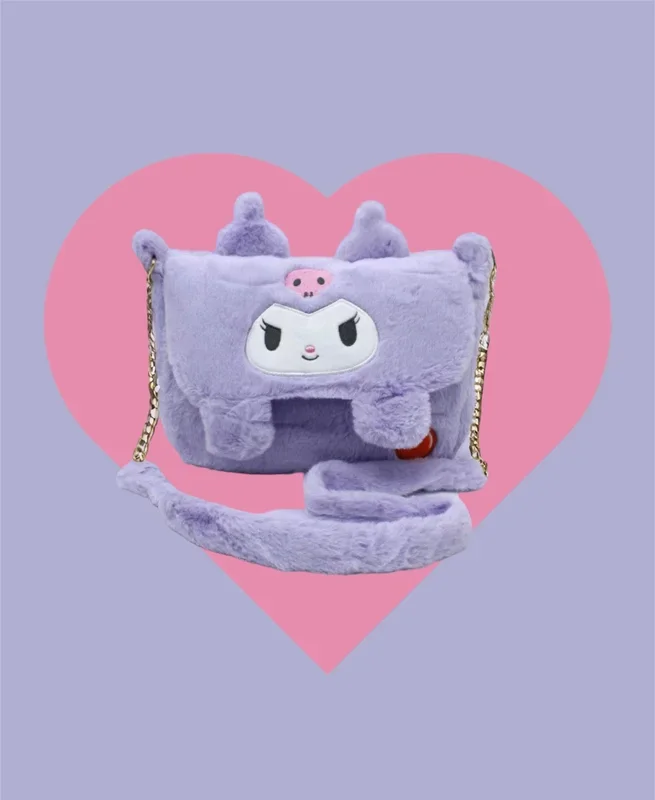 Kuromi Plush Crossbody Bag