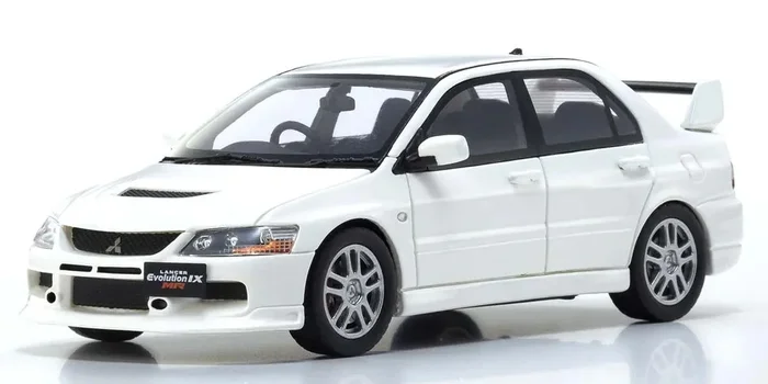 Kyosho Diecast KSR43111W 1/43 Scale Mitsubishi Lancer Evolution IX MR, White