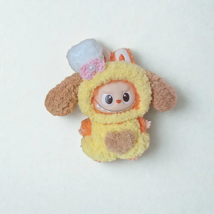 Labubu 4.0 イエローパピー衣装 – リボンアクセント