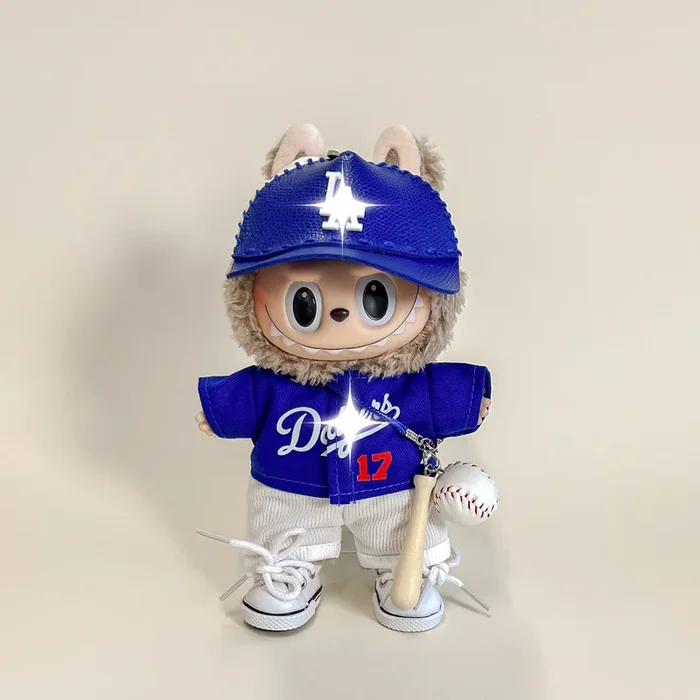 Labubu Baseball Outfit Set – Royal Blue Sports Edition