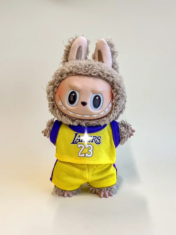 Labubu Basketball Jersey Set – Yellow & Purple #23 Edition