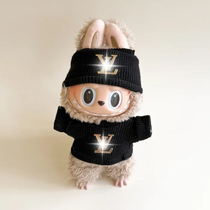 Labubu Gold Monogram Ribbed Knit Set – Collector Edition