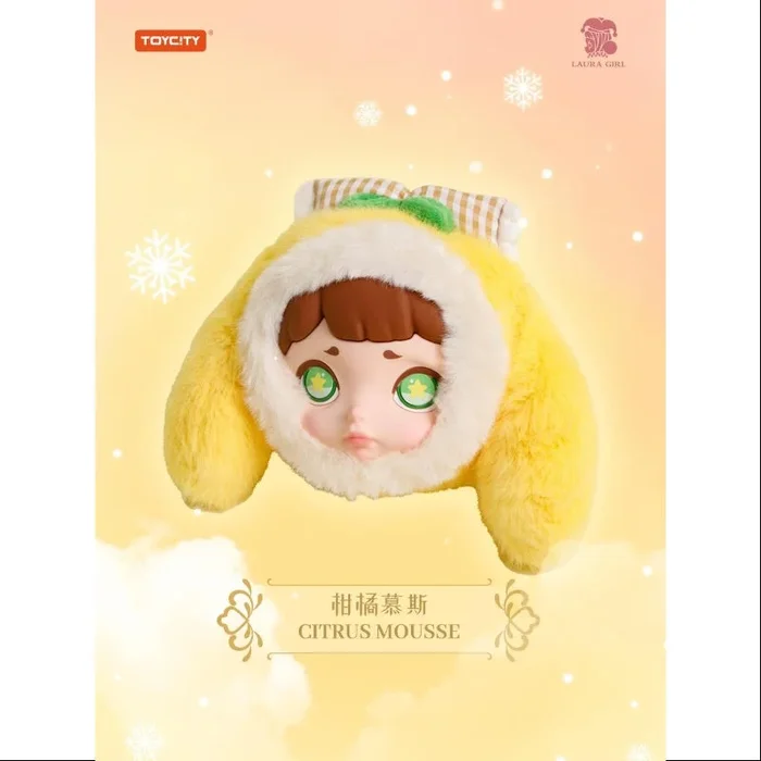 Laura Winter Tea Party Series Plush Headphone Bag Citrus Mousse