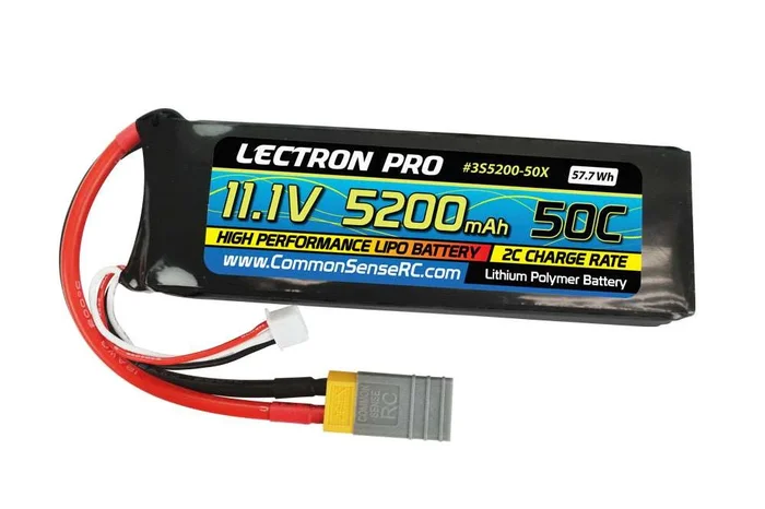 Lectron Pro 11.1V 5200mAh 50C Lipo Battery with XT60 Connector / Most Common