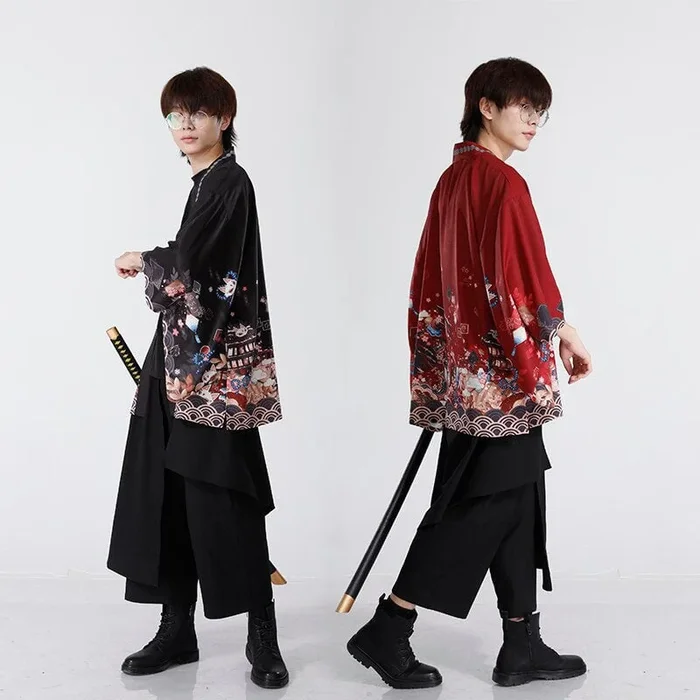 Legendary Japanese Royal Samurai Print Kimono