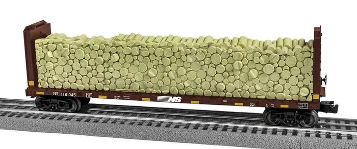 Lionel 2043113 O Gauge Bulkhead Flatcar Norfolk Southern NS 118045