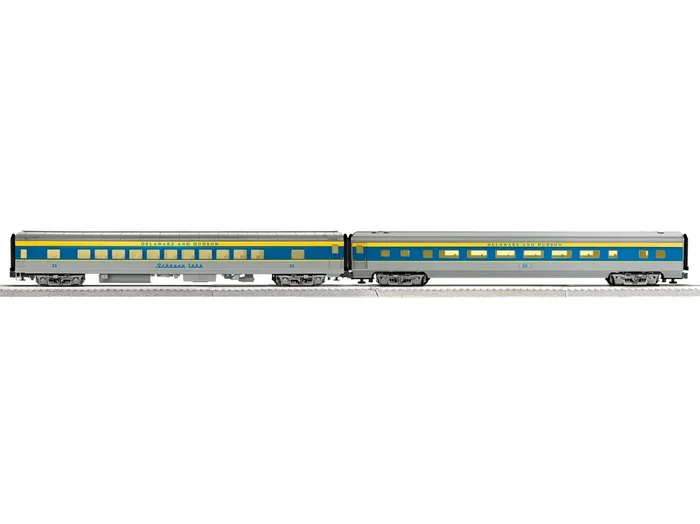 Lionel 2127370 O Scale Legacy 21″ Passenger Car Delaware & Hudson D&H 2 Pack