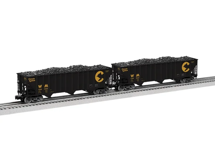 Lionel 2326089 O Scale 100 Ton Open Hopper Chessie System WM 2 Pack C